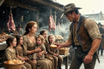 Viuda con 5 hijos susurró: «No hemos comido en días». El vaquero dijo: «Nunca más hambre».