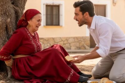 “Al caérsele el plato de curry a la madre anciana, mira la terrible acción de su hijo cruel..