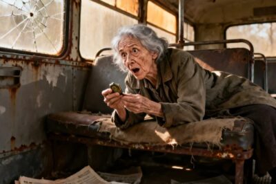 Mujer de 75 años fue desalojada de su casa: ¡duerme en un autobús abandonado y descubre un secreto inesperado!
