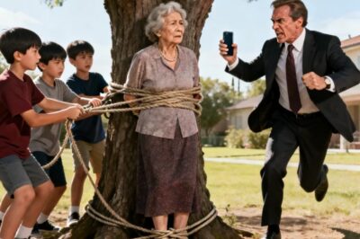 Niños irrespetuosos atan a su madre anciana a un árbol – Multimillonario enfurecido se apresura a rescatarla y exponer el crimen.