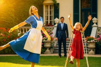 MILLONARIO DESCUBRE A SU EMPLEADA BAILANDO CON SU HIJA EN MULETAS… Y LO IMPOSIBLE PASA