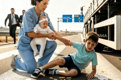 Nadie Ayudó Al Hijo Del Millonario Bajo El Camión — Hasta Que La Empleada Pobre, Con Su Bebé — Ya…