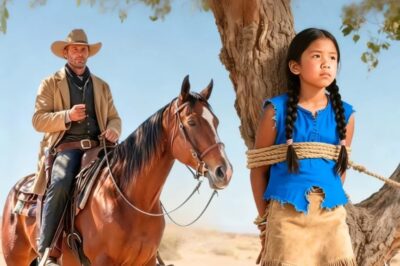 Pistolero encuentra a una niña apache atada a un árbol con un cartel “El blanco no perdona”