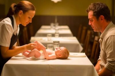 MESERA CAMBIA EL PAÑAL DE BEBÉ LLORANDO EN LA MESA… CUANDO EL PAPÁ SOLTERO LO VIO…