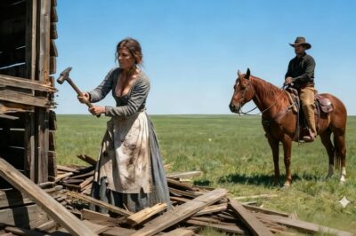 Una Novia Abandonada Construyó una Casa con Madera Rota… Un Vaquero la Vio y Todo Cambió