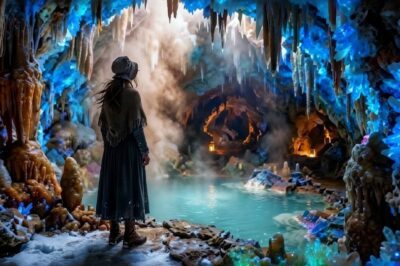 Echada en invierno, la viuda halló una cueva con agua caliente — y nunca más pasó frío