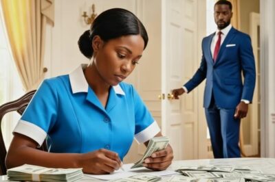 Ella creía que estaba limpiando sin que nadie la viera, pero el multimillonario estaba escondido y lo que vio…