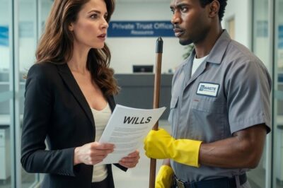 She Fired a Janitor at 8:15 AM Without a Second Thought… By 1:15 PM, His Name in Her Father’s Will Changed Everything She Believed About Success