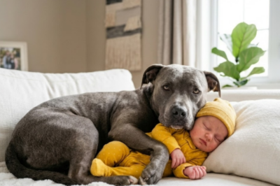 El perro siempre escondía al bebé… Cuando la madre descubrió la razón — ¡quedó en shock!  