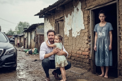 Millonario tocó la puerta de una casa pobre buscando a su hija… lo que encontró lo cambió todo