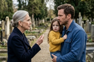 La multimillonaria solitaria visita la tumba de su hija… y encuentra a un conserje llorando allí con 