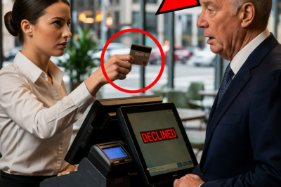 Billionaire’s card declined in front of elites—waitress risks everything to save him, unknowingly helping the man who ruined her family