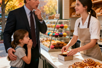 “Daddy, The Corner Baker Keeps Looking at You…” Little Girl’s Next Move Shocks the Billionaire !