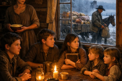 Thanksgiving Widow Had Six Mouths to Feed — Rancher Showed Up With a Wagon of Plenty !