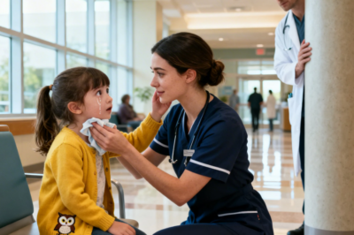 A Deaf Janitor Wipes Tears From a Little Girl’s Face in the Hospital Lobby—Her Father, a Heart !
