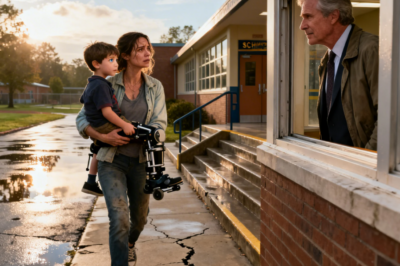 Single Mom Carried Her Son to School Daily—The Principal Was a  in Disguise !