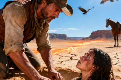 Cowboy Found a Woman Buried to Her Neck in Desert Sand, Her Last Words Made Him Stay Forever !