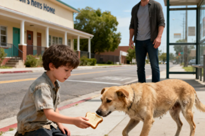 Foster Boy Shared His Only Sandwich With a Stray Dog—The Man Watching From Across the Street !