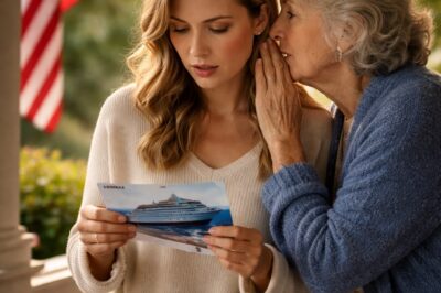 On our anniversary, my husband gave me a cruise ticket. Just a few minutes later, my elderly neighbor leaned closer and whispered, “Do not go.”