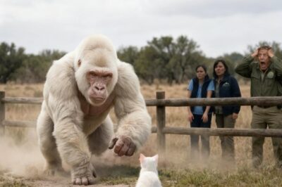 Este Gatito Blanco Adopta a un Gorila Albino Rechazado por su Madre — El Final te Hará Llorar