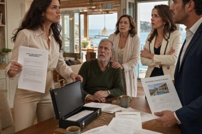 Le regalé a mis padres una casa junto al mar por sus 40 años de matrimonio, pero cuando llegué encontré a mi madre llorando en bata, a mi padre temblando con unos papeles sobre la mesa y a mi hermana intentando convertir el regalo más sagrado de mi vida en un negocio turístico