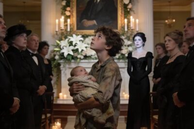 The Boy Walked Into the Billionaire’s Funeral Holding a Baby—Then Said Something That Made the Entire Family Panic