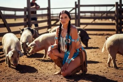 Compra 2 Cerdos y Llévate una Esclava Apache Gratis… ¡Pero el Vaquero Reveló su Belleza!