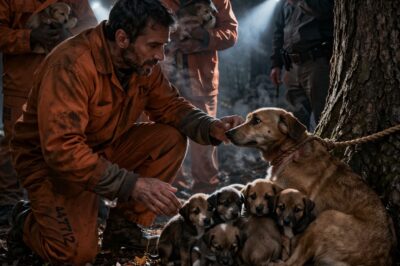 He Tied a Mother Dog and Her Puppies to Die in the Woods—Then the Last People Anyone Expected Stepped Out of the Dark
