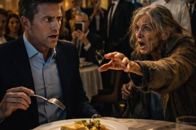 The Homeless Woman Screamed, “Don’t Eat That” — And the Billionaire Froze Just Before the First Bite