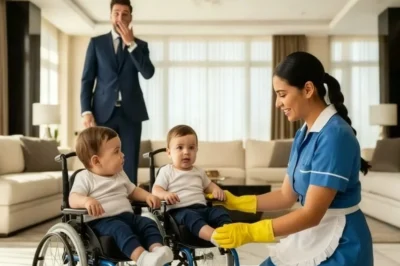 MILLONARIO DESCUBRIÓ LO QUE LA EMPLEADA HACÍA CON SUS GEMELOS EN SILLA DE RUEDAS Y TODO CAMBIÓ