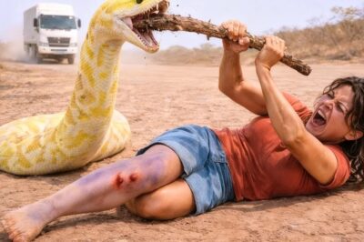 Camionero solitario ve a joven LUCHANDO contra SERPIENTE venenosa… entonces hace esto…