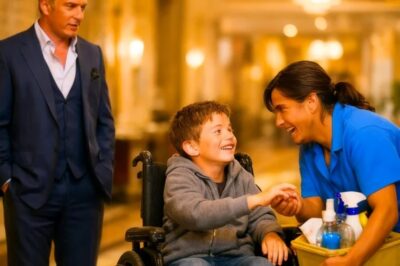 TODOS DESPRECIABAN AL HIJO DEL BILLONARIO EN SILLA DE RUEDAS… HASTA QUE UNA EMPLEADA CAMBIÓ…