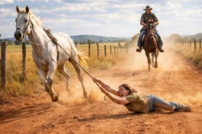 Granjero viudo ve a una MUJER siendo ARRASTRADA por un caballo desbocado… hasta que…’