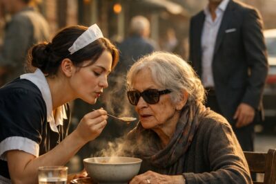 He Walked Past a Maid Feeding a Blind Woman… Until One Word Shattered His Perfect Life The Billionaire Froze When He Realized the Woman He Abandoned Was Waiting Right in Front of Him