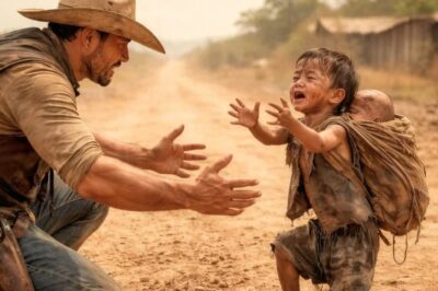 Señor, por favor, ayúdenos…” El niño sostuvo la pierna del vaquero y su vida cambió para siempre