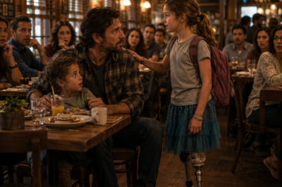 —¿Puedo sentarme aquí? —preguntó una niña con una pierna amputada a un padre soltero, mientras