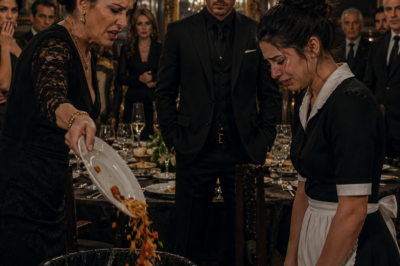La madre del jefe mafioso tiró la cena de la sirvienta a la basura delante de todos, humillándola cruelmente mientras…