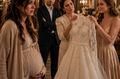 Guardó su vestido de novia durante años, como un recuerdo silencioso de un amor que creía eterno, sin imaginar que ese mismo día su vida comenzaría a desmoronarse. Pero todo cambió cuando su suegra entregó el vestido a otra mujer, mientras ella, embarazada y abandonada, regresaba a la casa que ya no la reconocía. Lo que descubrió después reveló una traición tan cruel que encendió una guerra familiar imposible de detener…