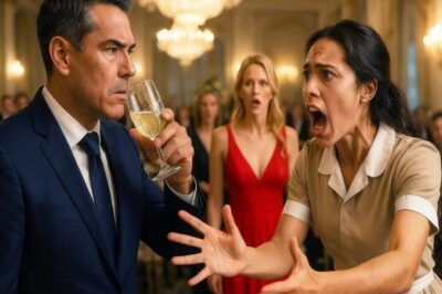 “¡NO BEBAS ESO, TU NOVIA PUSO ALGO!” GRITÓ LA EMPLEADA POBRE AL MILLONARIO… Y ÉL SE QUEDÓ EN SHOCK!