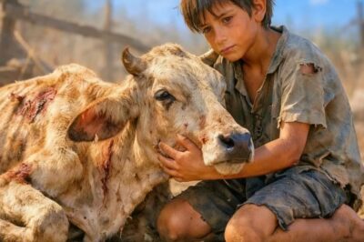 EL NIÑO POBRE VAQUERO ENCONTRÓ UNA VACA ABANDONADA PARA MORIR, Y LO QUE HIZO TE VA A SORPRENDER…
