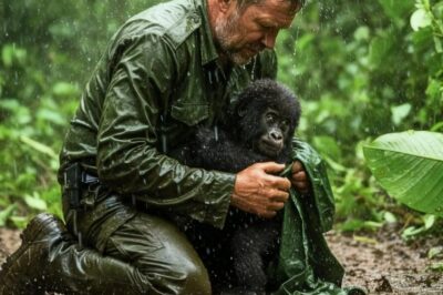 Un guardabosques encuentra un bebé gorila LLORANDO bajo la lluvia… lo que hizo después IMPACTÓ…