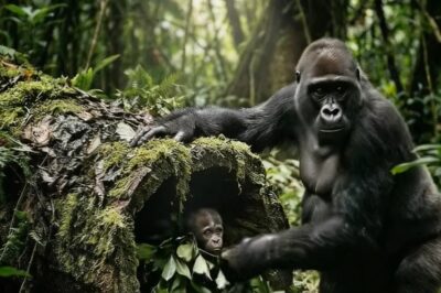 La madre gorila sabía que no sobreviviría… el lugar secreto donde escondió a su bebé es increíble