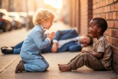 El millonario se desmayó al ver a su hijo llamar hermano al niño de la calle… hasta que…