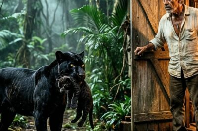 La pantera llevó a su crÃa moribunda hasta un anciano…nadie esperaba lo que estaba