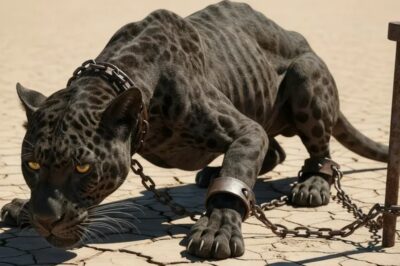 Una pantera encadenada en el desierto… Un niño encontró sin saber que no era una pantera común