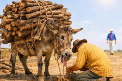El Burro Más Viejo Era Maltratado Cada Día… Hasta Que Un Granjero Saltó la Cerca y…
